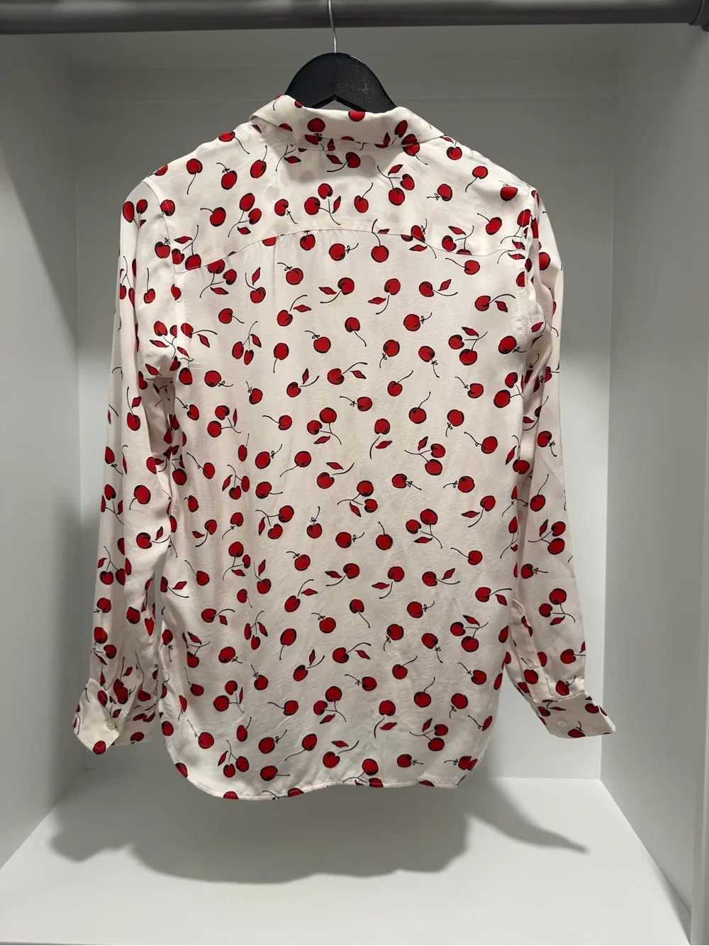NEW J. Crew Jules drapey classic-fit shirt in cherry print size 0 CU229 $148